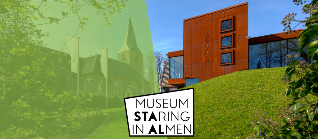 Museum STAAL vanuit de theetuin in Almen