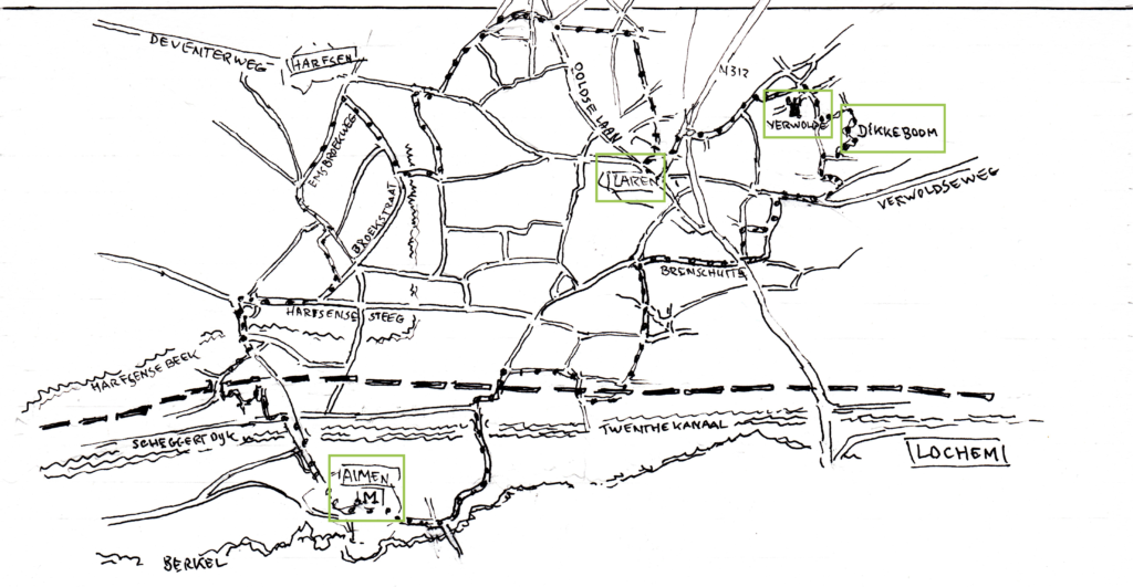 Fietstocht Op die fiets - routekaart